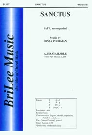 Sanctus SATB choral sheet music cover Thumbnail